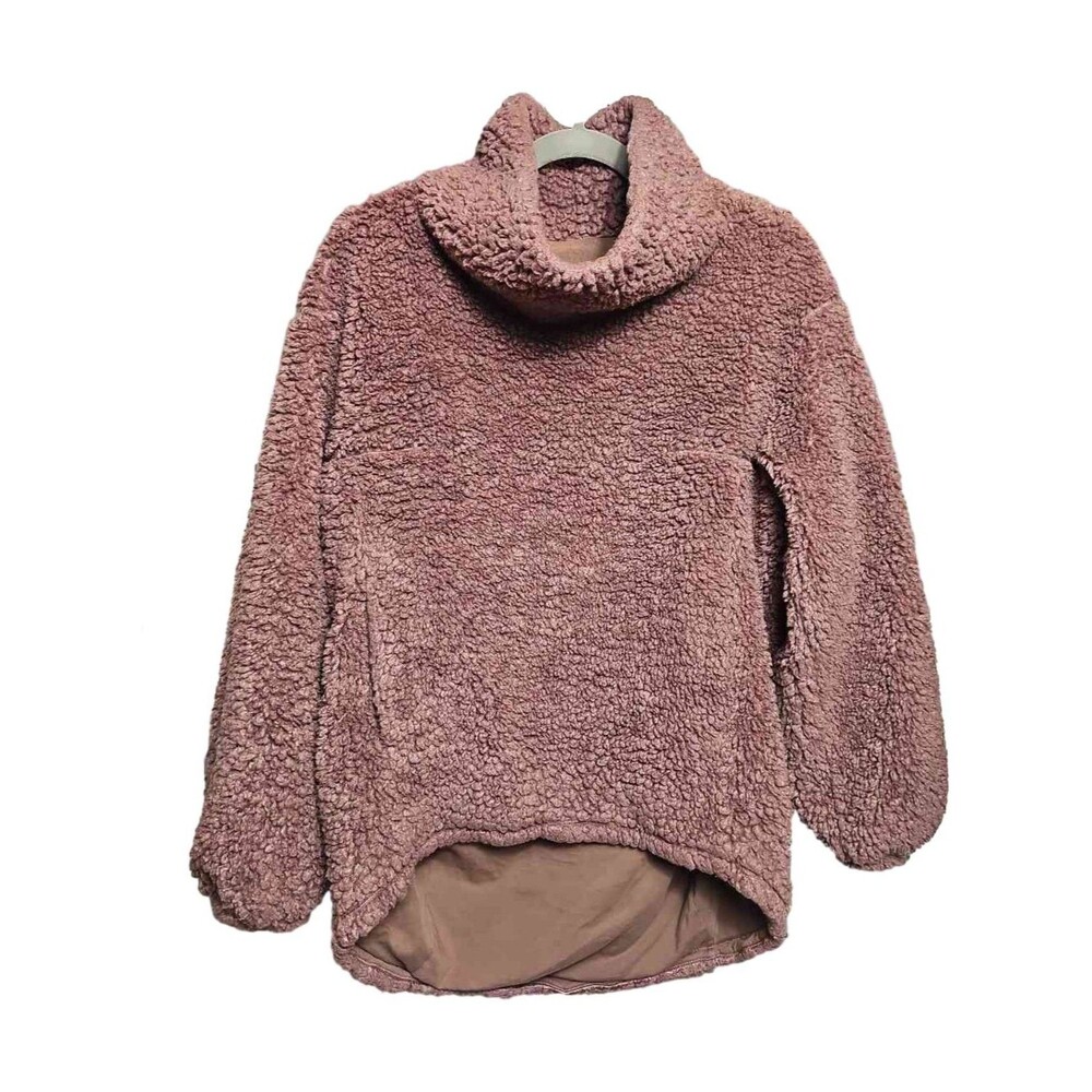 Lululemon Warmth Restore Sherpa Long Pullover Funnel Neck Sweater Smokey Topaz 6 - Picture 4 of 15